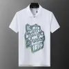 2024SS Designer Polos Hommes Polos de luxe Casual Mens T-shirt Lettre Imprimer Broderie Mode High Street Man Tee