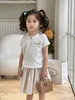 Fashion kids T shirts summer girls cotton top baby clothes Children girl Short Sleeve tees embroidery Clothes