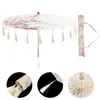 Parapluies Vintage Décor Huile Papier Parapluie Pour Pographie Unique Fée Chinoise Tissu De Soie Rose Style Japonais Gland