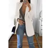 Plus Size Blazer Women Clothing Casual Cardigan Autumn Winter Overcoat Solid Large Topcoat Lapel Jacket Grace Fashion Outer Wear 240228