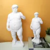 Creativo Fat David Ritratto Scultura In resina Decorazione artigianale Corpo umano Statua Home Desktop Ornamenti Garden Art 2201172220