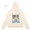 Designer Hoodie Rhude Hoodie Herren Hoodie Rhude Hoody Kapuzenpullover Felpa Uomo Nischenmodemarke Sudadera Herbst Winter Langarm Rundhalspullover 8019