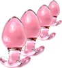 125 66mm Enorme Dmooth Cristallo Vetro Nero Rosa Dildo Di Vetro Dilatazione Anale Butt Plug Giocattoli Del Sesso Per Gli UominiDonne Culo Grosso Buttplugp08044125191