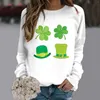 Damen Hoodies The St Day Sweatshirt Frauen Langarm Irish Festival Holiday Tee Spaghettiträger Top Tops für Sexy