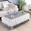 Table Cloth Cotton Polyester Lace Tablecloth Rectangle Home Coffee Tea Skirt Wedding Party Decor Cover For Dining