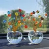 H&D 5 Colors Crystal Beads Prism Money Tree Figurine Glass Art Wealth Lucky Craft Car Interior Ornament Fengshui Home Decor Gift 2182l