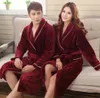 Winter Thick Warm Female Coral Fleece Kimono Robe Lovers Couple Nightgown Bath Gown Sleepwear Men Large Nightwear M L XL XXL 3XL8277679