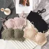BHs Sets Spitze Blumen BH Bequeme Bralette Stickerei Träger Drahtlose Nahtlose Weibliche Unterwäsche Intimates Drahtfreie Dessous Für Frauen