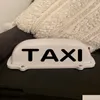 Adesivi per moto Taxi Cab Top Roof Sign Batteria ricaricabile USB con base magnetica Indicatore impermeabile Lampada parabrezza Bianco Nuovo Otzcl