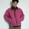 Retro 90er Jahre Jacken Männer Frauen Frühling Herbst Lässige Mode Revers Outwear Vintage Farbblock Varsity Zip Up Lose Mäntel 240227