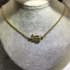 Desgerter Freds bijoux feijias nouvelle version en U-en forme de boucle en fer en forme de U-Collier en or collier en or