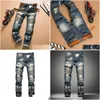 Men'S Jeans Mens Jeans Died Stretch Ripped Biker Men Hip Hop With Holes Punk Denim Trousers Drop Delivery Apparel Men'S Clothing Dhhqq