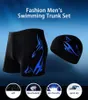 Cuecas de natação masculinas com perna quadrada, roupa de banho atlética de secagem rápida, placa quadrada curta para homens, roupa de banho atlética 240305