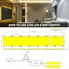 La bande LED cob Ultra-large de 30mm allume DC24V 1600LED s/m 4600lm super lumineux pour le bureau à domicile intérieur