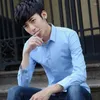 Herrklänningskjortor skjorta och blus för kontor långärmad kläder vanlig manlig topp xxl elegant sommarsilk original lyxknapp i