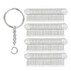 200 stuks split sleutelhanger ringen met ketting zilveren sleutelhanger en open ringetjes bulk voor ambachten diy 1 inch 25mm254n