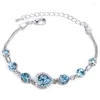 Bracelets à maillons en cristal autrichien pour femmes, bijoux à la mode coréenne, cadeau du 8 mars pour la journée de la femme, BN-00203