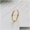 Band Rings 2Mm Thin Stackable Ring Stainless Steel Plain Knuckle Midi For Women Girl Drop Delivery Jewelry Otys5