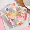 Envoltório de presente 100 pcs adorável biscoitos sacos ano festa de casamento artesanal lanche doces biscoito saco plástico nougat máquina colorida selagem