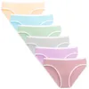 Kvinnors trosor Pokarla Hi-Cut Bikini Soft Stretch Cotton Underwear Bekväma hipster Ladies Briefs 6-Pack Regular Plus Size