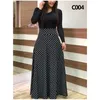 Casual Dresses Spring & Autumn Women's Long Sleeved O-Neck Flower Fashion Dress 3D Printing Maxi Vestidos Femininos Sexy Clothing