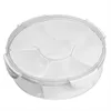 Dinnerware Sets Tray With Lid - Divided Snackle Box Container 6 Compartments For Party Serving Platter Fruit Snack