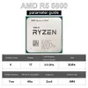 Nowy AMD Ryzen 5 5600 z Box R5 5600 3,5 GHz 6 Rdzeń 12 Gwint CPU 7NM L3 = 32M 100-000000927 Gniazdo AM4