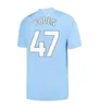 23 24 Haaland Cidades de Mans Futebol Jerseys Blue City De Bruyne Phillips Grealish Ferran Mahrez Foden Bernardo João Cancelo Z Rodrigo Camisa de Futebol Homens Kit Infantil