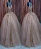 Błyszczące projektant Rose Gold cekinowany 2022 Sukienki na bal.