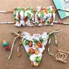 Kvinnors badkläder Micro Bikini Set 2024 Mujer Sexig baddräkt Kvinnor String Biquini Bandeau Strapless Beach Swimming Bathing Suit