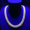 Modische kubanische Hip-Hop-Miami-Gliederkette mit 12 mm Moissanit-Diamant