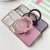 Glitter Transparent Ring Holder Phone Cases 15plus 14 13 12 11 Pro Max Wireless Charge Magnetic Camera Soft Plating bling Cover 848DD