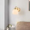 Vägglampa nordiskt glas sovrum badrum spegel ljus sängen guld sconce för heminredning trappor inomhus belysning fixturer