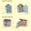 Diy Mini-Puppenhaus aus Holz mit Möbeln, Licht, Puppenhaus, Casa, Miniaturartikel, Maison, Kinder, Mädchen, Jungen, für Spielzeug, Geburtstagsgeschenke 240304