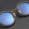 Zonnebril Retro Ronde Anti Blauw Licht Bril Mannen Vrouwen Kantoor Computer Bril Metalen Frame Mode Optische Bijziendheid Brillen Leesbrillen