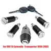 Ensemble de barillet de serrure de porte avec interrupteur d'allumage, avec 2 clés, pour VW Caravelle T4 1990 – 2003, transporteur, portes de grange Double, 201013255g