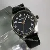 カスアメンズウォッチ自動ムーブメントメカニカルブラックダイヤルメタルブレスレットリストウォッチ42mm