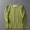 Size mens long sleeve comfortable bottoming shirt pure cotton washed sanding solid color Tshirt casual fashion multicolor 240305