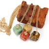 Hänge halsband naturliga kristallsten handgjorda pläterade tråd original stil för kvinnor tjej fest kedja smycken droppleverans hänge dhnvb