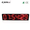 Ganxin8inch 6 أرقام عرض LED كبير ساعة رقمية حمراء مع ساعة تحكم عن بعد العد التنازلي timer267v