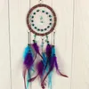 Antique Imitation Dreamcatcher Gift checking Dream Catcher Net With natural stone Feathers Wall Hanging Decoration Ornament GA461242y