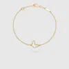 Designer Butterfly Armband Rose Gold Plated Chain Ladies and Girls Valentine's Day Mors dag Engagementsmycken Fade173p