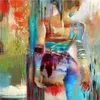 Jasno kolorowa dziewczyna ręcznie malowana współczesna abstrakcyjna ścienna deco Art Malanka olejna na płótnie multi niestandardowe rozmiary AB009330R