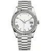 Designer Mens Watch Luxury Wristwatch 41mm klockor Rostfritt stål Presidentens rörelse Rem Orologio Dag med låda med låda