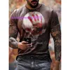 T-Shirt 100% coton pour hommes, personnalisé, imprimé bouffant en 3D, haute qualité, coton biologique, épaules tombantes, poids lourd