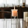 Candle Holders 1pc Creative Candlestick Wedding Party Vase Holder Home Decor Glass Retro Cup For