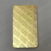 10 st icke -magnetiska kredit Swiss Bullion Bar 1 oz Real Gold Plated Ingot Badge 50 mm x 28 mm mynt med olika serienummer 20238i