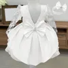 Kleinkind Baby Kinder Kleider Für Mädchen Stickerei Kleinkind Mädchen Geburtstag Party Kleid Ballkleid geboren Taufe Prinzessin Kostüme 240226