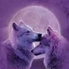 Wolf DIY 5D Diamond Målning Hela runda borrharts Animal Diamont Brodery Cross Stitch Home Decor Dropship Wall Art 210608261a