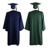 Schooluniform Cap en Jurk 2023 Matte Afstuderen Robe Caps met Kwastje voor High Senior College Ceremony 240226